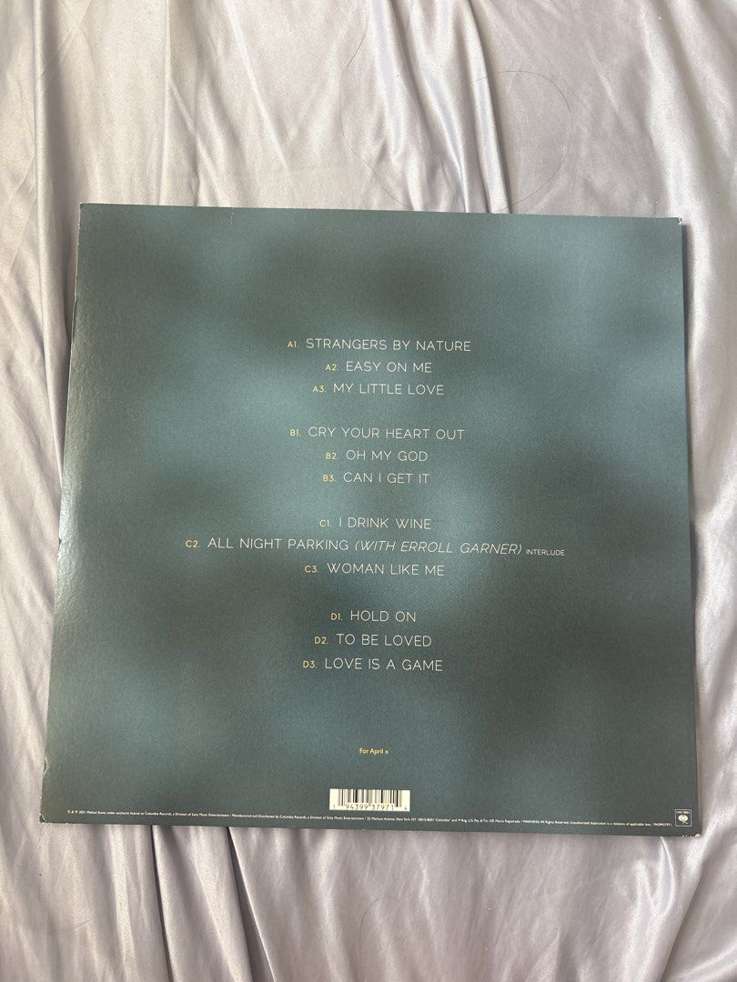 Adele 30 Vinyl (Category: Vinyls) located in Singapore. Submitted by yywhywhywhyy (Listing ID 1456988337, Image 2). Description: - Adele '30' Vinyl Record - Includes all tracks (see back cover).