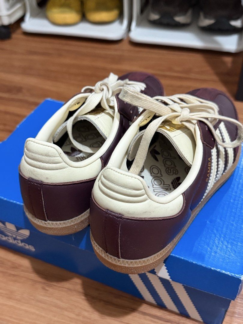 adidas Samba OG "Maroon/Core White/Gold Metallic" (Category: Sneakers) located in Manila. Submitted by _mikash (Listing ID 1457117914, Image 3). Description: adidas Samba OG “Maroon/Core White/Gold Metallic” Us-5 F- 36 UK 3 1/2.