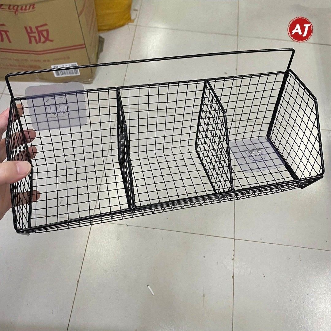 AJ Wall Mounted 3-Tier Wire Storage Basket (Category: Storage Boxes & Baskets) located in Manila. Submitted by chaionlineshop (Listing ID 1457050208, Image 3). Description: Pwde cod via lalamove delivery 🚚 Minimum Order 3Pcs above May bawas pa pag reseller at wholesale price. Pm me for more 🫡.