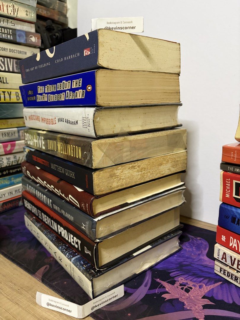 Any 3 books for P250 (Category: Storybooks) located in Makati City. Submitted by kevinscorner (Listing ID 1457043004, Image 3). Description: Any 3 of these books for P250 - foxing & tanning so selling for cheap Stack 1 The Art of Fielding - Chad Harbach The Truth About the Harry Querbert Affair - Joel Dicker Magicians Impossible HB - Brad Abraham Positive - David Wellington The Directive - Matthew Quirk A City Dreaming HB - Daniel Polansky The Be