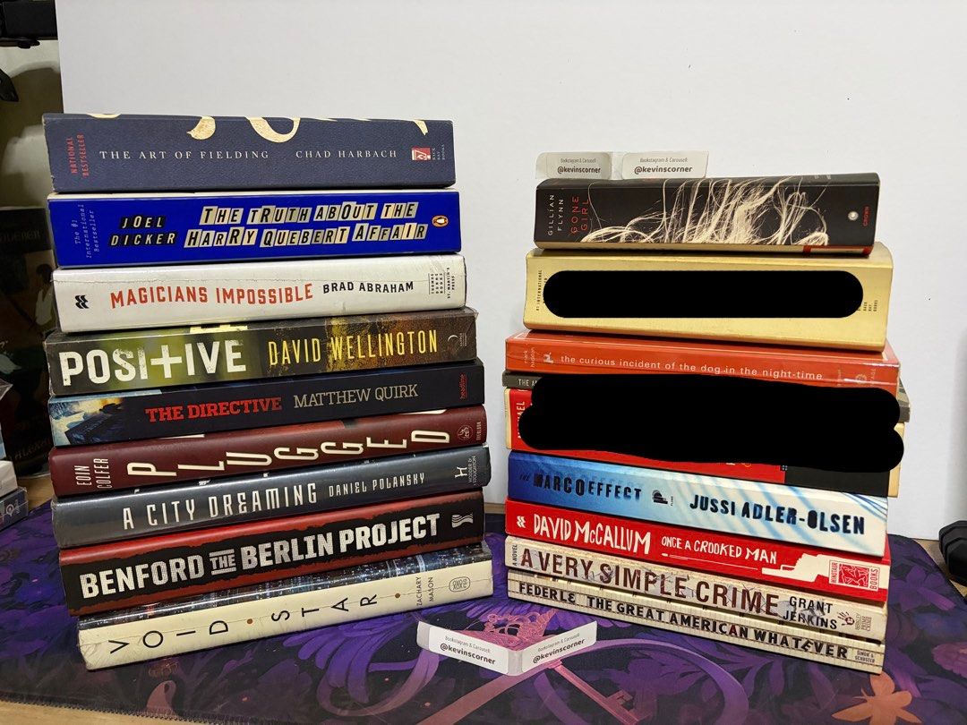 Any 3 books for P250 (Category: Storybooks) located in Makati City. Submitted by kevinscorner (Listing ID 1457043004, Image 1). Description: Any 3 of these books for P250 - foxing & tanning so selling for cheap Stack 1 The Art of Fielding - Chad Harbach The Truth About the Harry Querbert Affair - Joel Dicker Magicians Impossible HB - Brad Abraham Positive - David Wellington The Directive - Matthew Quirk A City Dreaming HB - Daniel Polansky The Be