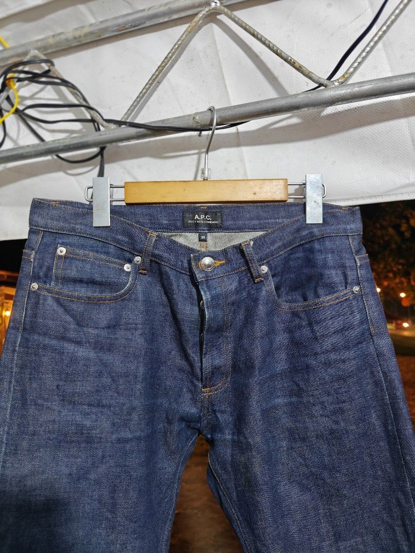 A.P.C. Petit New Standard Jeans Size 30 (Category: Jeans) located in San Francisco. Submitted by Intaw20 (Listing ID 1457070538, Image 2). Description: - Brand: A.P.C. -waistline 31/32 actual - length 43 - hem 6.5 - Model: Petit New Standard - Color: Dark Wash Denim - Closure: Button Fly - Pockets: Classic Five-Pocket Styling - Material: 100% Cotton - Origin: Made in Vietnam - Special Feature: Selvedge detail on cuff - Style: Versatile staple pie