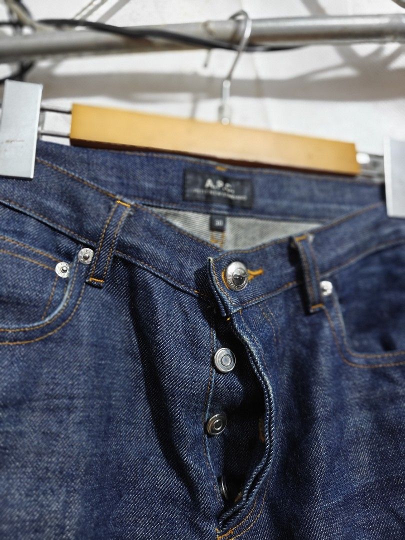 A.P.C. Petit New Standard Jeans Size 30 (Category: Jeans) located in San Francisco. Submitted by Intaw20 (Listing ID 1457070538, Image 3). Description: - Brand: A.P.C. -waistline 31/32 actual - length 43 - hem 6.5 - Model: Petit New Standard - Color: Dark Wash Denim - Closure: Button Fly - Pockets: Classic Five-Pocket Styling - Material: 100% Cotton - Origin: Made in Vietnam - Special Feature: Selvedge detail on cuff - Style: Versatile staple pie