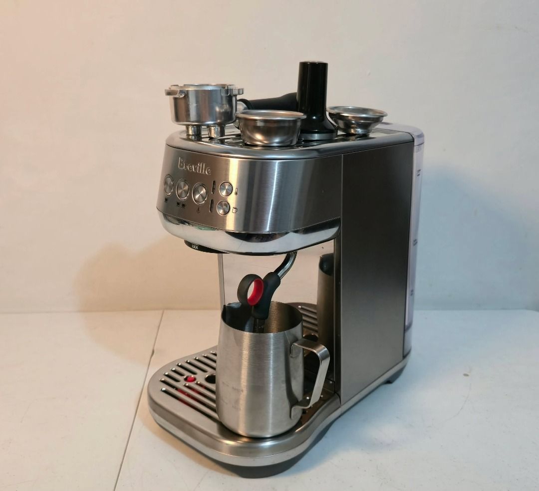 Breville Bambino Plus Espresso Machine (Category: Coffee Machines & Makers) located in Rizal. Submitted by joan5505 (Listing ID 1456962029, Image 2). Description: Breville Bambino Plus Espresso Machine Australian mall pull out Used as demo unit 220V Inclusion Tamper 2 filter cup Milk Jugg Portafilter No issue 23k.