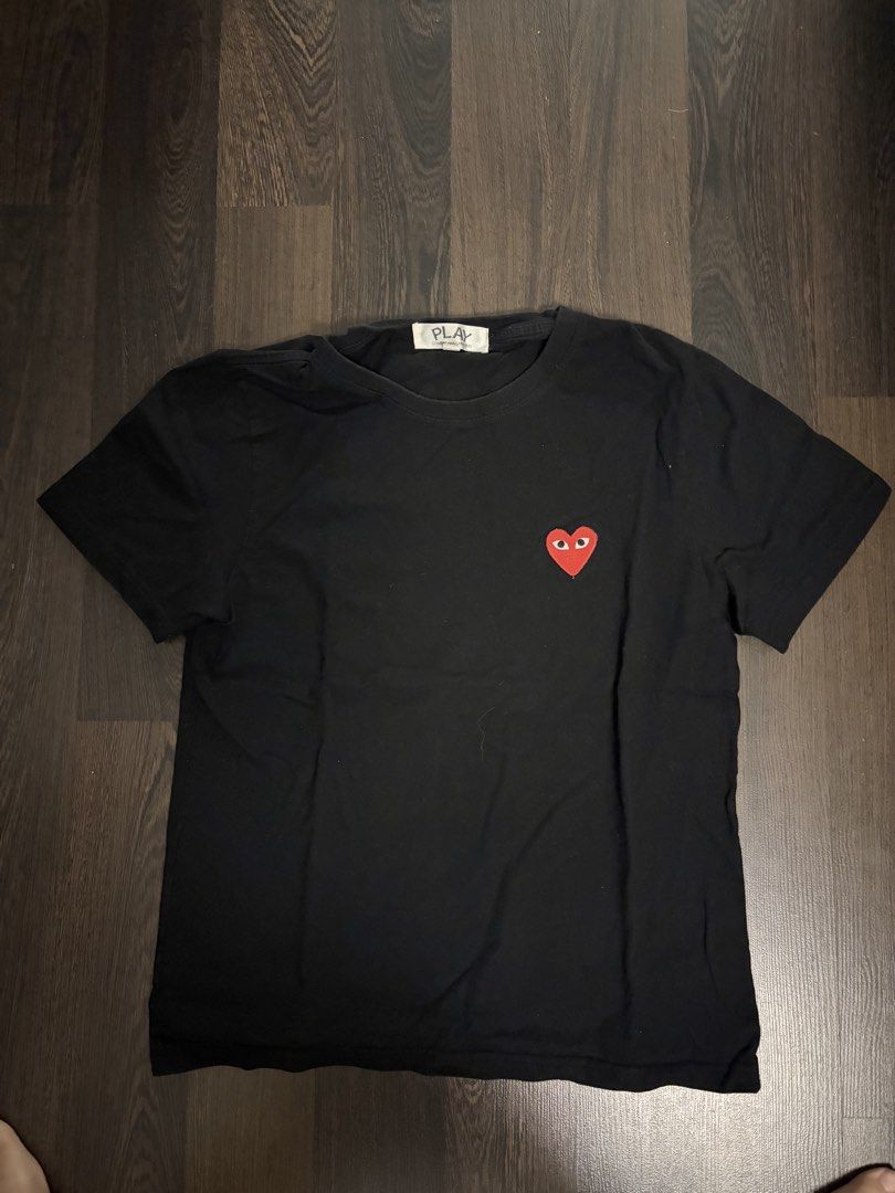 CDG black shirt (Category: Tshirts & Polo Shirts ) located in Manila. Submitted by arvisells (Listing ID 1457132035, Image 1). Description: - guaranteed authentic PLAY COMME des GARÇONS black t-shirt - size M on tag (i also have L. just pm me) 📍sampaloc manila 📦 lalamove or j&t.