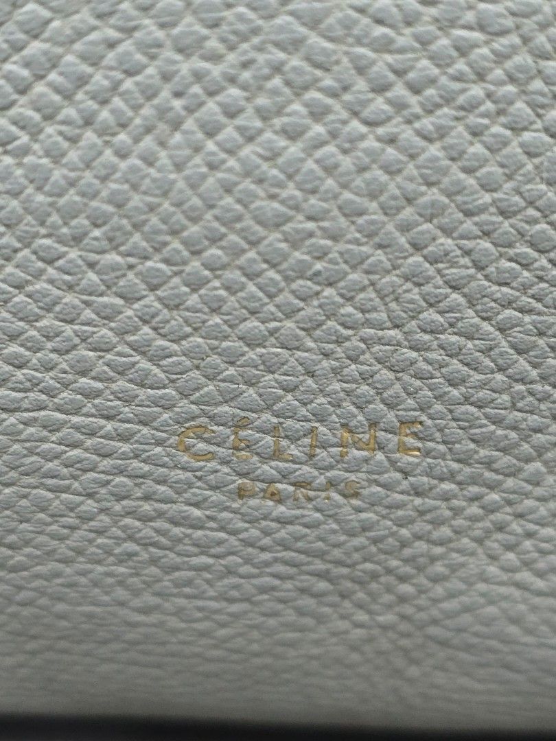 Celine Micro Belt Bag (Category: Luxury Bags & Wallets) located in Cebu City. Submitted by hooxxleeee (Listing ID 1457113302, Image 3). Description: Authentic Celine Micro Belt Bag - RFS: Doesn't fit well under my arm. - Inclusions: Clochette, key, & dust bag - Color: Gray - Leather: Grained Calfskin - Inside has already been cleaned but has a tear in the suede lining (not disclosed by original seller) - Leather is still soft, but would appreciat
