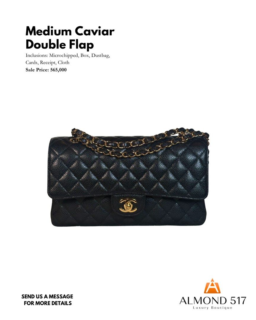 Chanel Medium Caviar Double Flap bag (Category: Luxury Bags & Wallets) located in Taguig. Submitted by reimac_almond517 (Listing ID 1457055568, Image 1). Description: .