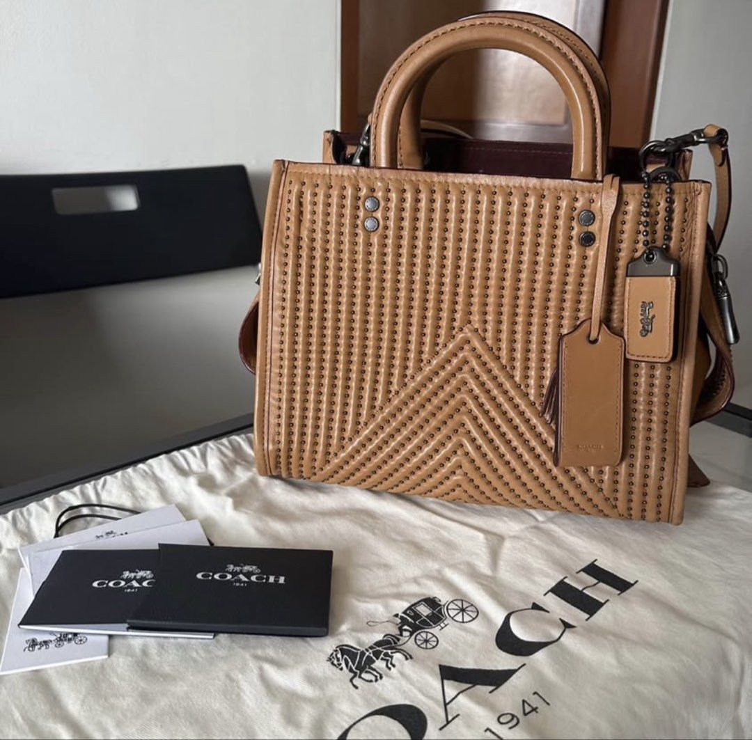 Coach 1941 Rouge 25 Quilted (Category: Luxury Bags & Wallets) located in Santa Rosa. Submitted by fsbyirish (Listing ID 1457087621, Image 1). Description: ₱11k only Inclusion: Dust bag, certificate of authenticity, care card, & price tag Can do meetups around Metro Manila & Sta. Rosa, Laguna.