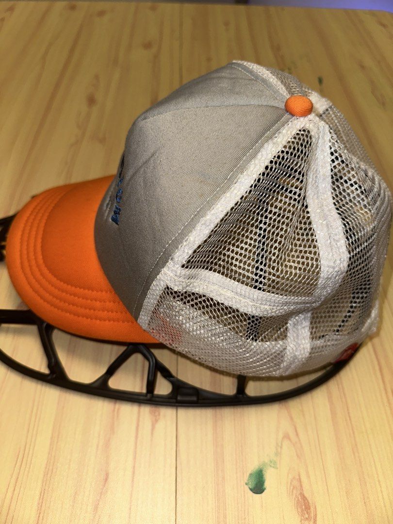 Deus Custom Surfboards Trucker Cap Grey Orange (Category: Caps & Hats) located in Quezon City. Submitted by mancave_stuff (Listing ID 1456976632, Image 3). Description: - Deus Custom Surfboards trucker cap - Grey front panel with orange brim - Breathable mesh back - Embroidered logo detail - Adjustable snapback closure - Ideal for daily Moto & Surf wear.
