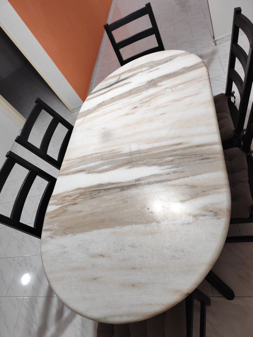 Dining Table Set (Category: Tables & Sets) located in Singapore. Submitted by gagarinlaye (Listing ID 1457087078, Image 3). Description: Dining Table set Rush for sale! Can be collected until August 2026 end of the month only! Any time!! RFS: House Renovation! Price negotiable! .