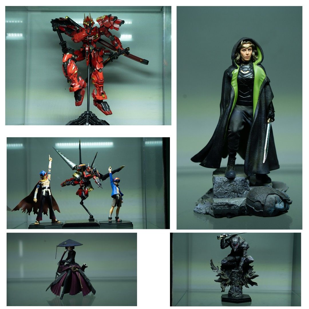 Displayed Toys and Action figures (Category: Figurines & Statues) located in Manila. Submitted by chaecasso (Listing ID 1457001338, Image 1). Description: FOR SALE | Displayed / Display Only Takeda Shingen Moshow 1st Edition - 6500 Iron Studios 1/10 Art Scale Marvel Loki Sylvie Variant Statue Superhero Collectibles - 5500 Figma 549 Ronin Wandering Warrior - 2200 Berserk POP UP PARADE Guts L - 2200 MOD: Lalamove MOP: GCash, Maya 📍Marilao, Bulacan