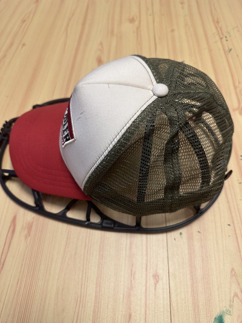 Ducati Scrambler Trucker Cap (Category: Caps & Hats) located in Quezon City. Submitted by mancave_stuff (Listing ID 1456968377, Image 2). Description: - Ducati Scrambler trucker cap - Red brim and front panel - White front panel with embroidered 'SCRAMBLER DUCATI' logo - Olive green mesh back - Adjustable snapback closure - Ideal for any Ducati enthusiast.