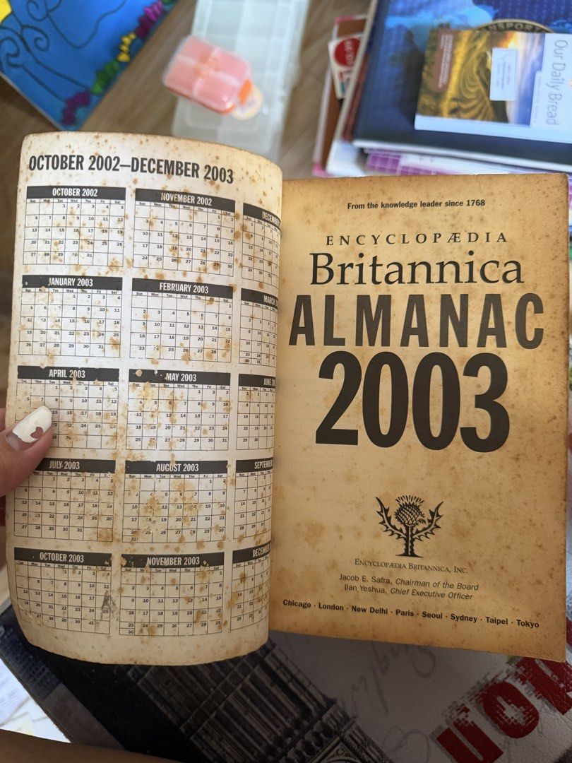 Encyclopedia Britannica Almanac 2003 (Category: Textbooks) located in Las Pinas. Submitted by gmonteros (Listing ID 1457085729, Image 2). Description: .