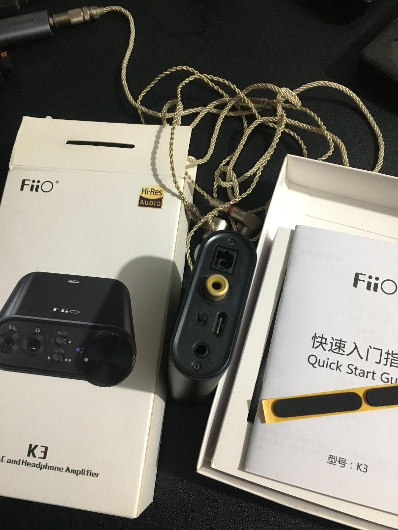FiiO K3 USB DAC and Headphone Amplifier (Category: Soundbars, Speakers & Amplifiers) located in Mandaluyong City. Submitted by slayersburns (Listing ID 1457051290, Image 2). Description: FiiO New K3 Headphone Amplifier High Resolution 384kHz/32bit PCM DSD256 USB-C DAC for Home and Computer Coaxial and Optical Digital Outs Key Features Dual Headphone Jacks: Includes a standard 3.5mm unbalanced output and a 2.5mm balanced output. Connectivity: Uses