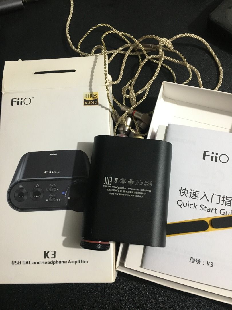 FiiO K3 USB DAC and Headphone Amplifier (Category: Soundbars, Speakers & Amplifiers) located in Mandaluyong City. Submitted by slayersburns (Listing ID 1457051290, Image 3). Description: FiiO New K3 Headphone Amplifier High Resolution 384kHz/32bit PCM DSD256 USB-C DAC for Home and Computer Coaxial and Optical Digital Outs Key Features Dual Headphone Jacks: Includes a standard 3.5mm unbalanced output and a 2.5mm balanced output. Connectivity: Uses