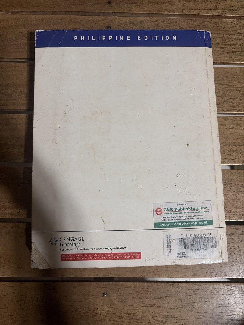 Foundations of Organic Chemistry (Category: Textbooks) located in Caloocan City. Submitted by newbird.e6ae67 (Listing ID 1457066313, Image 2). Description: Has minimal old stains, but still in good condition..