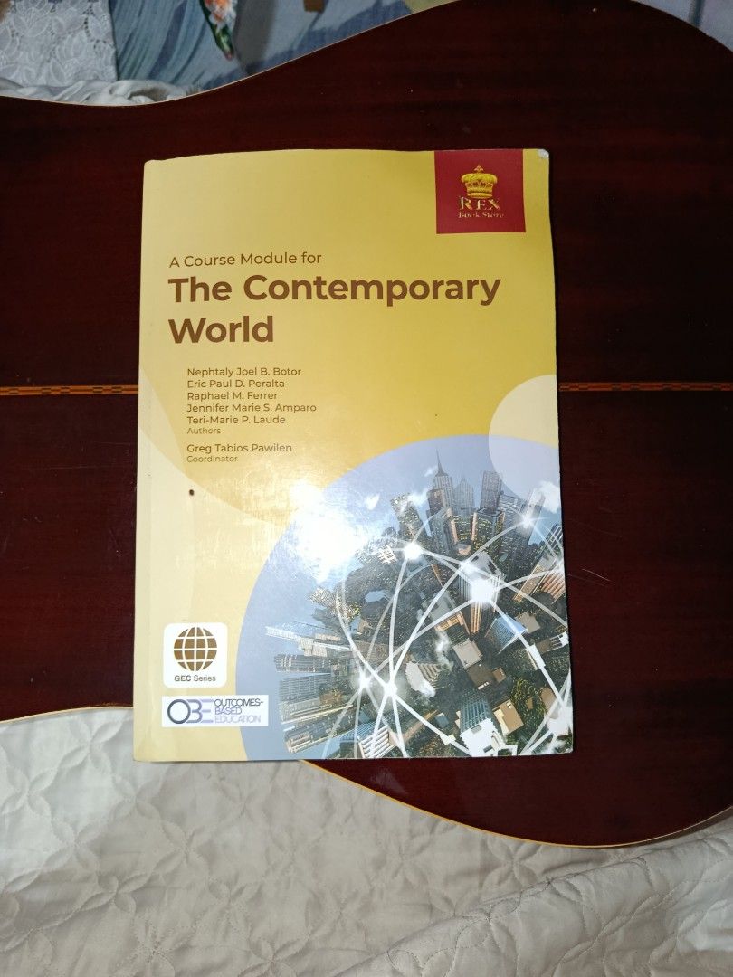GEC Series Course Modules - Math, Contemporary World, Rizal, NSTP, History (Category: Textbooks) located in Manila. Submitted by sinkoko041106 (Listing ID 1457051389, Image 2). Description: 📚 REX GEC TEXTBOOKS BUNDLE Price: ₱1,400 for all 7 books Included Books: * 5x Clean & Intact: Math in the Modern World, Ethics, The Contemporary World, Jose Rizal (2nd Ed), Readings in PH History * Art Appreciation: Complete, with written answers on some page