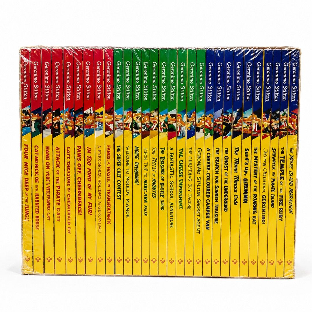 GERONIMO STILTON 30-BOOK COLLECTION (Category: Children's Books) located in Manila. Submitted by pixelnprintlab (Listing ID 1457135670, Image 2). Description: ✨ GERONIMO STILTON 30-BOOK COLLECTION ✨ 📚 100% Original | Brand New | Ready to Ship A colorful 30-book collection featuring exciting and hilarious adventures of Geronimo Stilton! Perfect for young readers, collectors, and fans of fun-filled stories. 📖✨ 📖 Includes 30 exciting titles from 