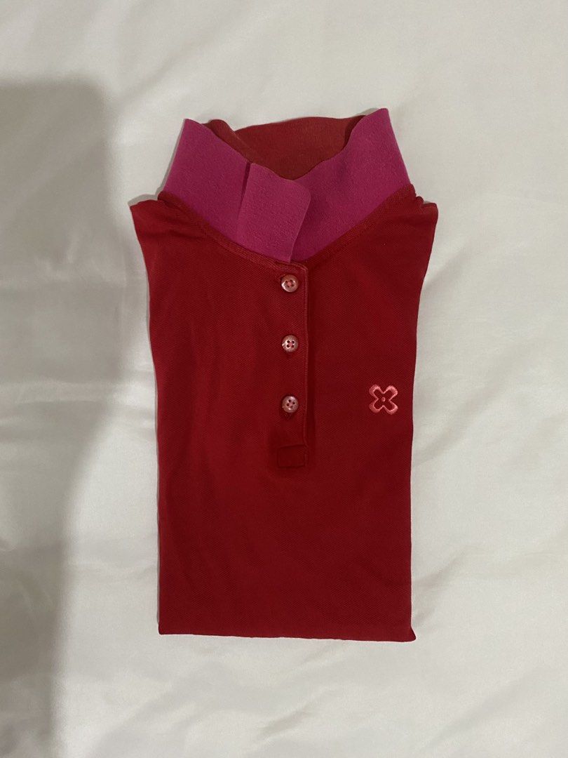 Giordano Red Polo Shirt Size S (Category: Shirts) located in Pasig City. Submitted by fountainpenmd (Listing ID 1457048294, Image 1). Description: Wardrobe overhaul sale! Giordano Women’s Polo, size S, in a beautiful red and pink color combination. Well-loved and well-used, but still wearable. Has natural signs of use/wear consistent with age. No major damage noted. Perfect for casual everyday wear, especially if you like classic/vintage Giordano