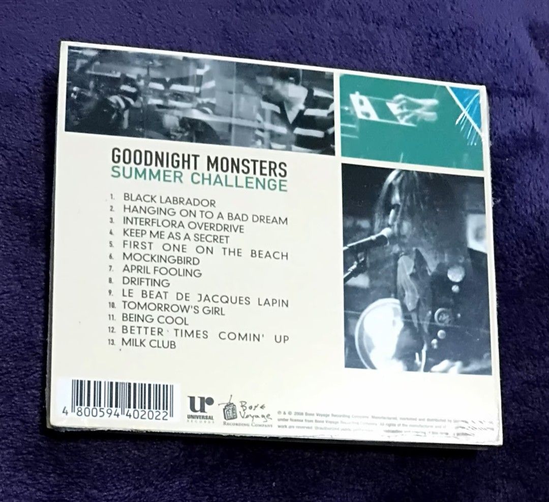 Goodnight Monsters Summer Challenge CD Bone Voyage Records (Category: CDs & DVDs) located in Quezon City. Submitted by dancatz (Listing ID 1457055032, Image 2). Description: □ P 750.00 - Goodnight Monsters Summer Challenge CD - Finnish indie pop album - Features 12 tracks - Includes the song 'Drifting' - Released on Bone Voyage Recording Company - Great indie pop sound - sealed LFB Seller's location : Brgy. Sta. Teresita Quezon City Please DM for