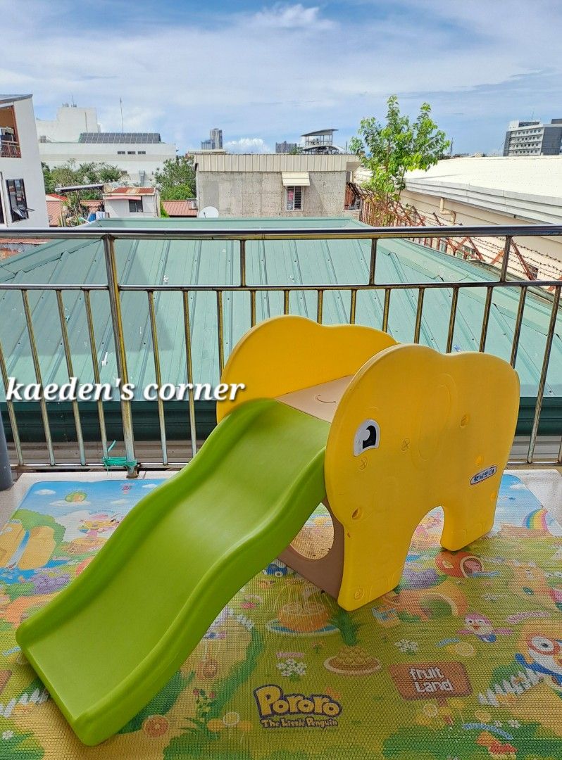 Haenim Coco Elephant Slide (Category: Infant Playtime) located in Cebu City. Submitted by kaedenscebu (Listing ID 1457046561, Image 3). Description: Haenim Coco Elephant Slide ▪︎Age suitable : 1 to 5 yrs old ▪︎Wavy sliding ramp ▪︎Made in korea ▪︎Indoor & outdoor play ▪︎Easy to assemble & disassemble ▪︎Made of non toxis HDPE & PP plastic ▪︎Sturdy & stable structure ▪︎dimension: ( 150cm L × 47cm W × 73cm H ) ▪︎Srp 9k Preloved in good condition May 