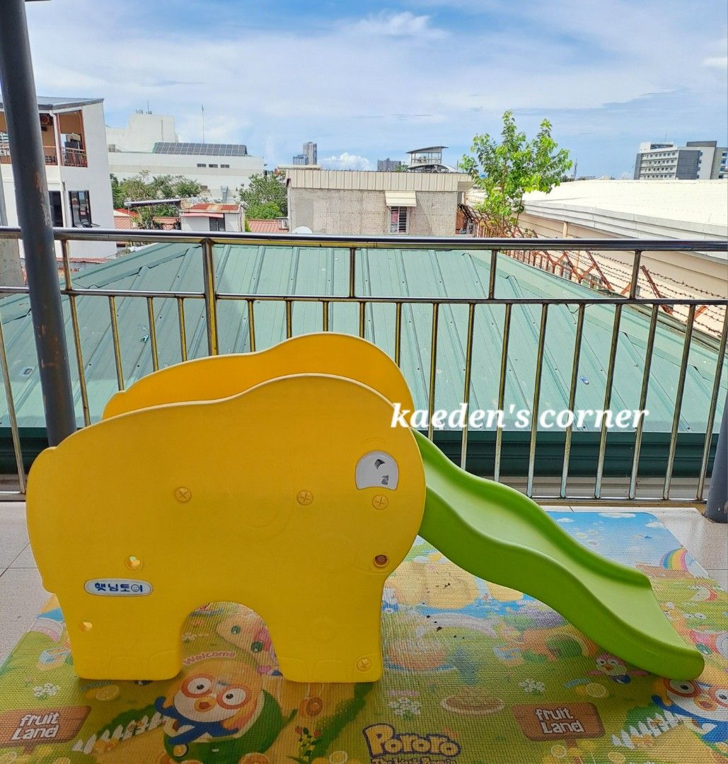 Haenim Coco Elephant Slide (Category: Infant Playtime) located in Cebu City. Submitted by kaedenscebu (Listing ID 1457046561, Image 1). Description: Haenim Coco Elephant Slide ▪︎Age suitable : 1 to 5 yrs old ▪︎Wavy sliding ramp ▪︎Made in korea ▪︎Indoor & outdoor play ▪︎Easy to assemble & disassemble ▪︎Made of non toxis HDPE & PP plastic ▪︎Sturdy & stable structure ▪︎dimension: ( 150cm L × 47cm W × 73cm H ) ▪︎Srp 9k Preloved in good condition May 