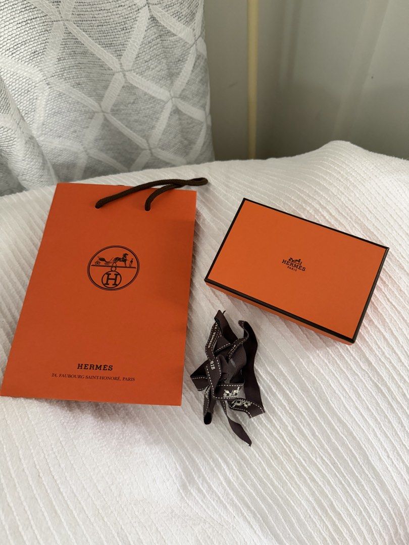 Hermes Calvi Duo Sesame (Category: Luxury Bags & Wallets) located in Las Pinas. Submitted by shopdeynuh (Listing ID 1456999262, Image 3). Description: Perfect for gifting. Like new, excellent condition, comes with box, ribbon, paperbag.