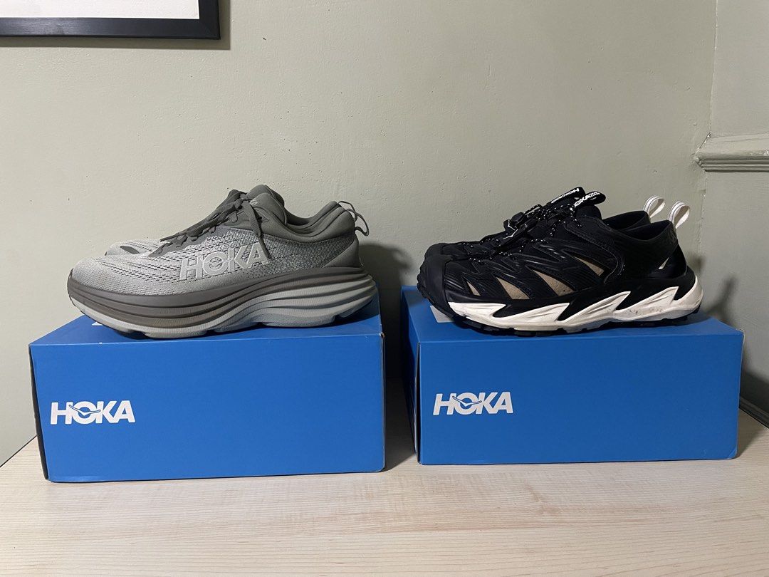 Hoka Bondi 8 & Hopara (Category: Sneakers) located in Makati City. Submitted by shortrico (Listing ID 1457086796, Image 1). Description: Hoka Bondi 8 Size: 8D (Mens) | Used Twice ₱4000 Hoka Hopara Size: 8 (Unisex) | Used thrice ₱3500 Both negotiable Meet up around taft pedro gil | Lalamove/Grab Express.