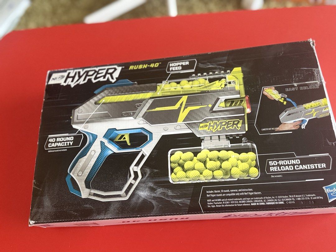 Hyper shot nerf (Category: Action & Battle Toys) located in Singapore. Submitted by cillford--201377. (Listing ID 1457056783, Image 6). Description: Hyper shot nerf gun included 50plus extra bullets that I separately bought Used once or twice only. Negotiable.