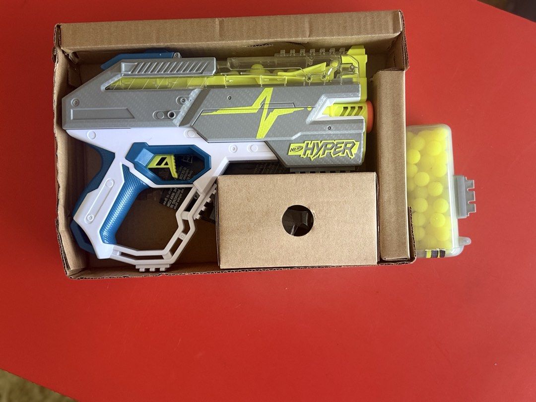 Hyper shot nerf (Category: Action & Battle Toys) located in Singapore. Submitted by cillford--201377. (Listing ID 1457056783, Image 5). Description: Hyper shot nerf gun included 50plus extra bullets that I separately bought Used once or twice only. Negotiable.