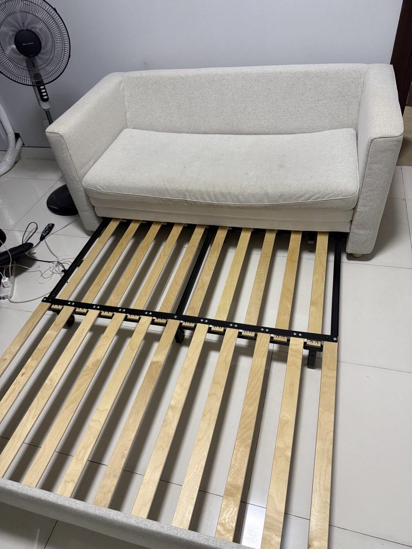 IKEA PÄRUP 2-Seat Sofa Bed – Gunnared Beige (Category: Sofas) located in Manila. Submitted by annamart (Listing ID 1457064916, Image 3). Description: Purchased Jan 2025 and regularly used as a sofa. In good overall condition with normal signs of use. Features: • Easily converts from sofa to a spacious bed • Removable and machine-washable cover • Neutral light beige upholstery Dimensions: Sofa: 166 W × 83 D × 86 H cm Seat width: 140 cm Seat depth: