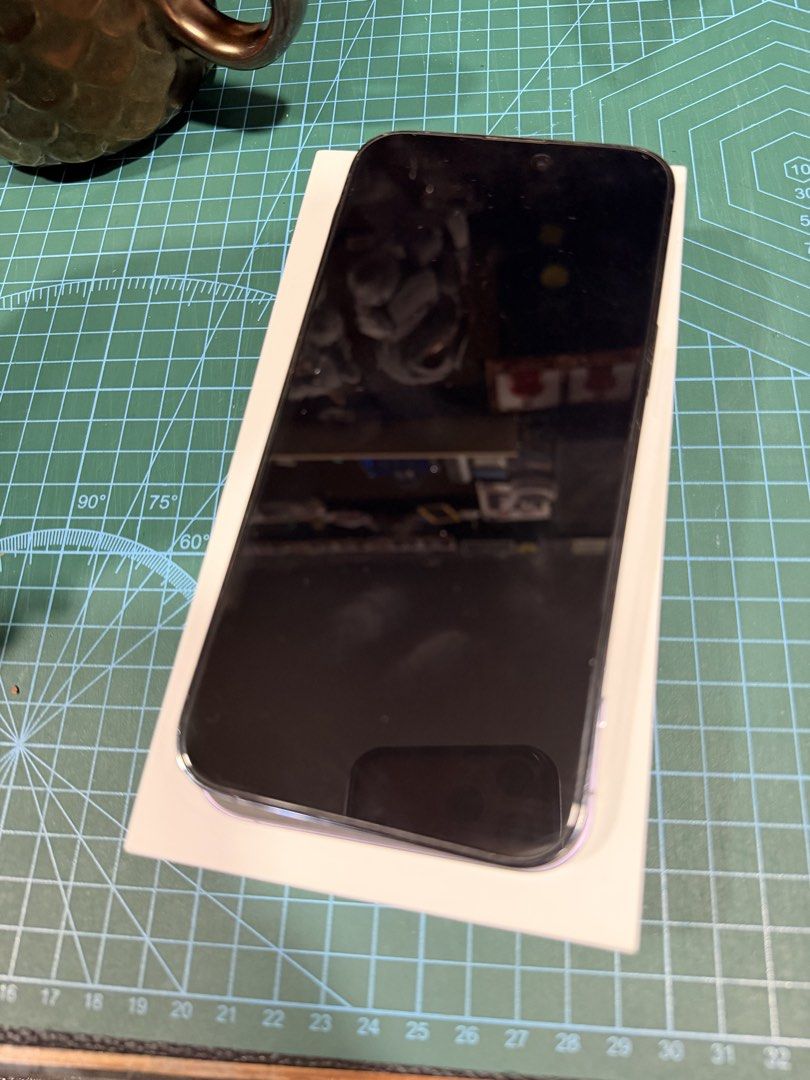 iPhone 14 Pro Max 1TB FU (Category: iPhone 14 Series) located in Manila. Submitted by raintan888 (Listing ID 1457131915, Image 1). Description: Selling used iPhone 14 Pro Max 1TB Openline Comes with: - original box - original usb c to lightning cable - original pin - apple sticker - few cases both fake and original - original cases: ESR transparent case, Nomad Leather Magsafe Case, Rebel case - lens shield - carbon fiber skin Condition: - Battery