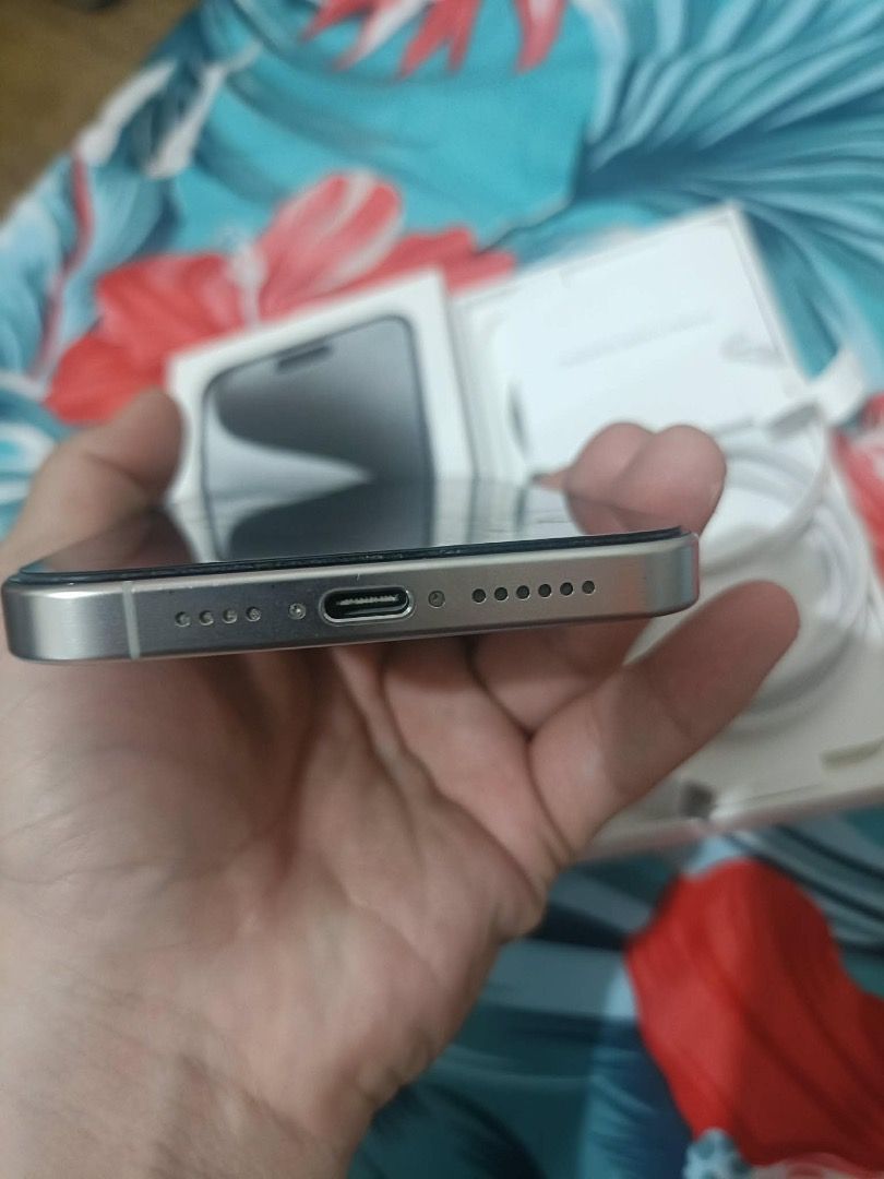 iPhone 15 pro max 512gb (Category: iPhone 15 Series) located in Caloocan City. Submitted by silentbear_c85875 (Listing ID 1456963703, Image 1). Description: No to lowballers please. Thank you Location: Market2 / SM Aura Personal use, not buy and sell. With box and unit only E-Sim - no restrictions / Factory Unlocked.