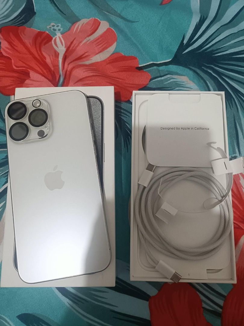 iPhone 15 pro max 512gb (Category: iPhone 15 Series) located in Caloocan City. Submitted by silentbear_c85875 (Listing ID 1456963703, Image 3). Description: No to lowballers please. Thank you Location: Market2 / SM Aura Personal use, not buy and sell. With box and unit only E-Sim - no restrictions / Factory Unlocked.