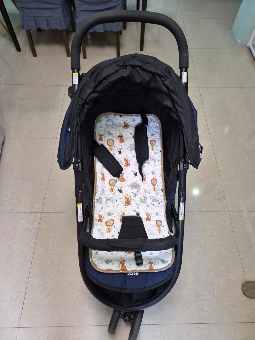 Joie Stroller Litetrax 3 Navy Blue with freebies (Category: Strollers) located in Quezon City. Submitted by santosimmah (Listing ID 1456972129, Image 1). Description: - Navy blue Joie stroller - Large, convenient storage basket underneath - Adjustable canopy for sun protection - Sturdy wheels designed for smooth rides - Easy to fold and carry for portability - Joie - 13k at Edamama Freebies: - two stroller pads - Yakap Ina baby carrier - stroller