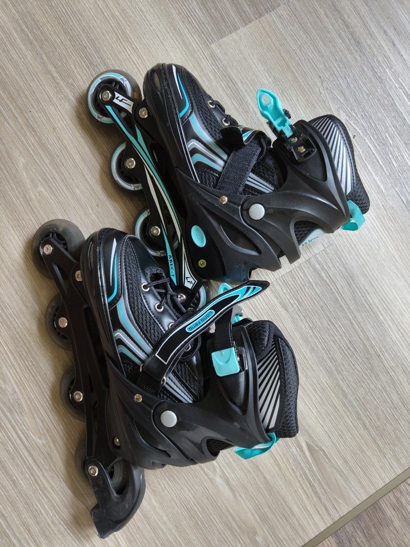 K2 Inline Skates (Category: Skates, Rollerblades & Scooters) located in Singapore. Submitted by ngcngc (Listing ID 1456986789, Image 3). Description: - K2 inline skates - Black and pink design - Adjustable straps for a secure fit - Ideal for beginners and casual skaters - Ready for skating fun!.