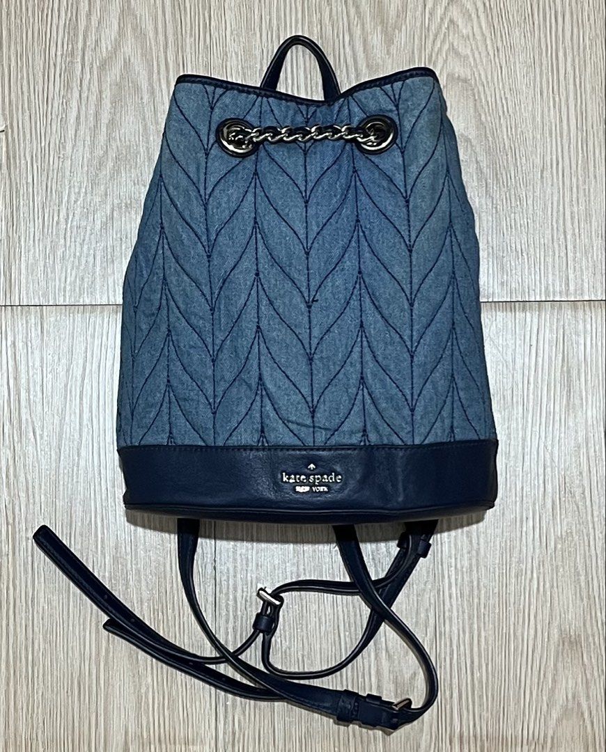 Kate Spade - Briar Lane - Quilted - Denim Back Pack (Category: Backpacks) located in Taguig. Submitted by chicpicked (Listing ID 1457039921, Image 3). Description: Kate Spade - Briar Lane - Quilted - Denim Back Pack Authentic Excellent condition Normal sign of wear No major flaws 1300.