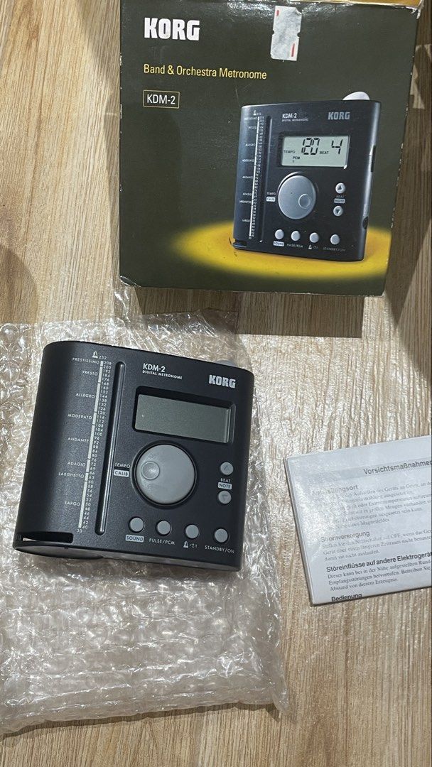 KORG KDM-2 Band & Orchestra Digital Metronome (Category: Musical Instruments) located in Baguio. Submitted by baeeuxx (Listing ID 1457068434, Image 2). Description: Price negotiable, message offers - KORG KDM-2 Digital Metronome - Ideal for band and orchestra practice - Includes various tempo markings: Presto, Allegro, Largo - Features beat and note functions - Easy to use with a clear display - Comes in its original box, never been used Triple A