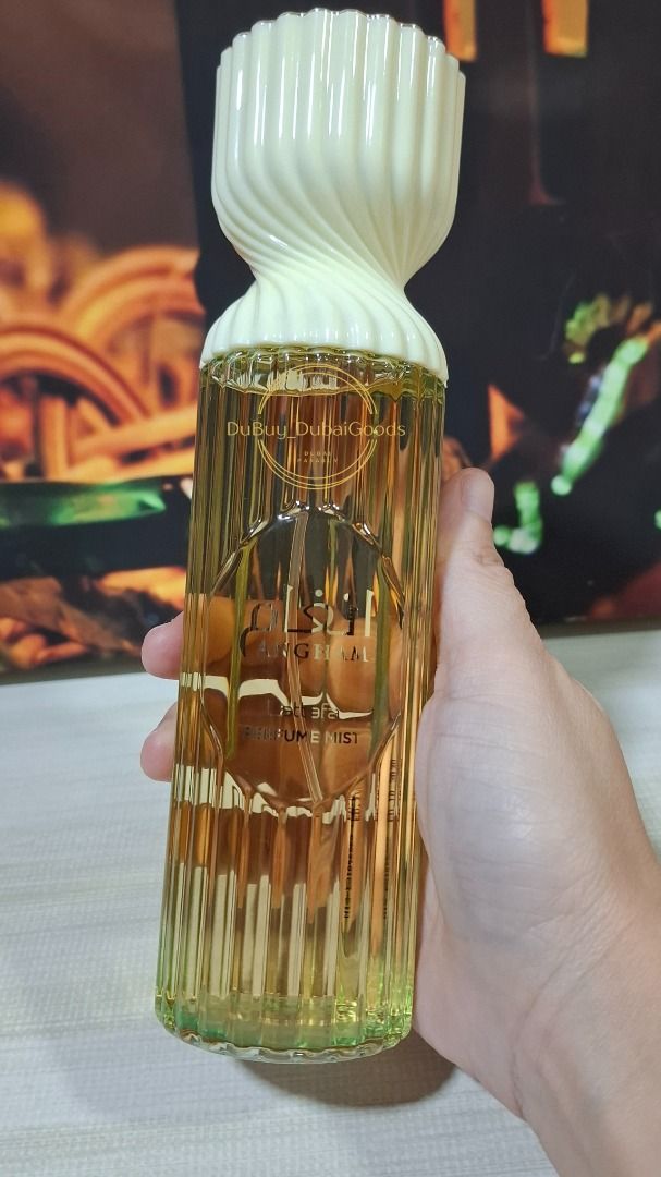 LATTAFA ANGHAM PERFUME MIST (Category: Fragrance & Deodorants) located in Makati City. Submitted by dubuy_dubaigoods (Listing ID 1457111749, Image 2). Description: LATTAFA ANGHAM PERFUME MIST - 1130 PESOS DUPE OF : BURBERRY GODDESS ✅ ️ 250 ML ✅ ️ PERUME MIST 💯 Original 💯 Brand New - Bought from Dubai Ispired by the enchanting rhythm of music. This olfactory symphony blends the vibrant notes of Pink Pepper, the elegance of Jasmine, the zest of G