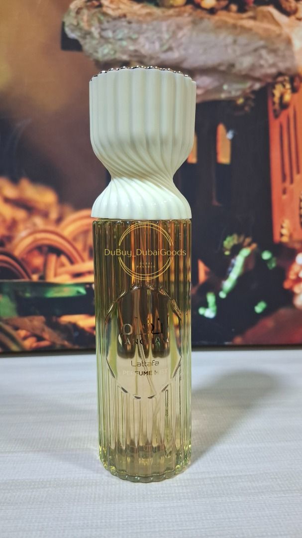 LATTAFA ANGHAM PERFUME MIST (Category: Fragrance & Deodorants) located in Makati City. Submitted by dubuy_dubaigoods (Listing ID 1457111749, Image 1). Description: LATTAFA ANGHAM PERFUME MIST - 1130 PESOS DUPE OF : BURBERRY GODDESS ✅ ️ 250 ML ✅ ️ PERUME MIST 💯 Original 💯 Brand New - Bought from Dubai Ispired by the enchanting rhythm of music. This olfactory symphony blends the vibrant notes of Pink Pepper, the elegance of Jasmine, the zest of G