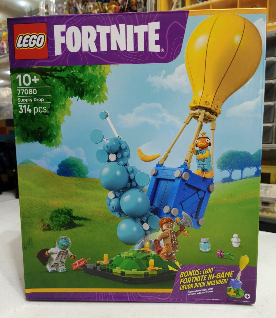 LEGO Fortnite (77080) Supply Drop (Category: Lego & Building Sets) located in Pasig City. Submitted by bricksandbits.ph (Listing ID 1456974702, Image 1). Description: Brand new. Sealed. Box condition as is. Payment via Gcash or BPI. Shipping c/o buyer. Item is located in Pasig. PM for other inquiries.