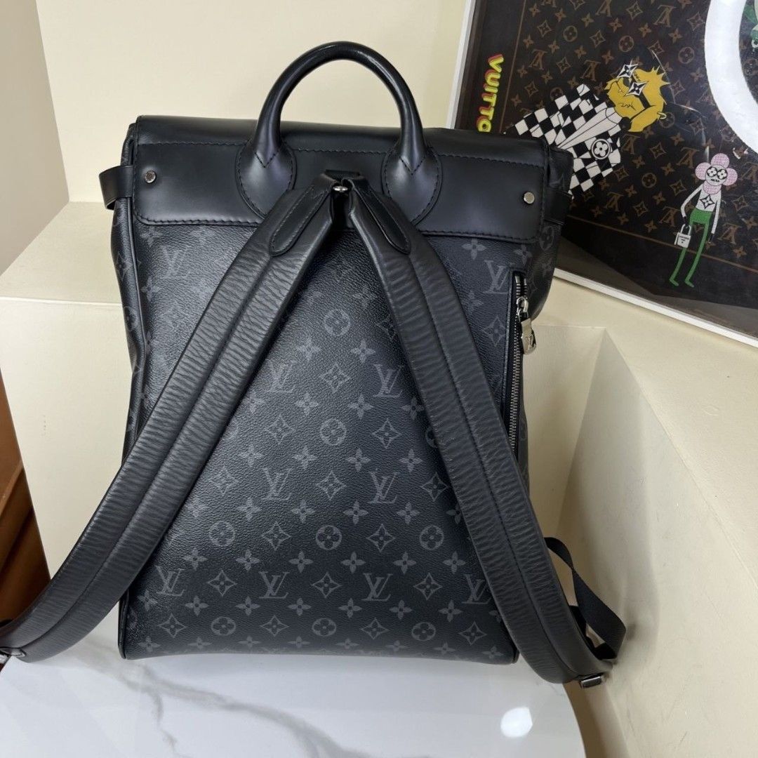 Louis Vuitton Steamer Backpack Monogram Eclipse (Category: Bags & Wallets) located in Kuala Lumpur. Submitted by kl_prelovedbags_chanellvdior (Listing ID 1457083473, Image 2). Description: Collyn Luxury Bag 🇲🇾 KL｜SSM Registered For more info or detailed photos, contact us via WA: +60 11-14399128 IG:kl_prelovedbag_chanellvdior FB:Sally Phang Authentic item only. Proof can be provided. Entrupy certificate can arrange upon request. Money back guar