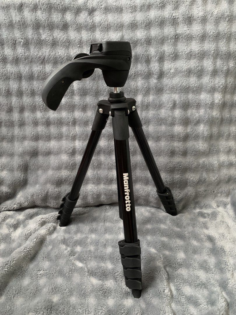 Manfrotto MKCOMPACTACN-BK Tripod Black (Category: Tripods & Monopods) located in Manila. Submitted by clevercloud.327838 (Listing ID 1457014683, Image 1). Description: Manfrotto MKCOMPACTACN-BK Compact Action Aluminium Tripod with Hybrid Head, Black. With bag included Max height- 57 inches.