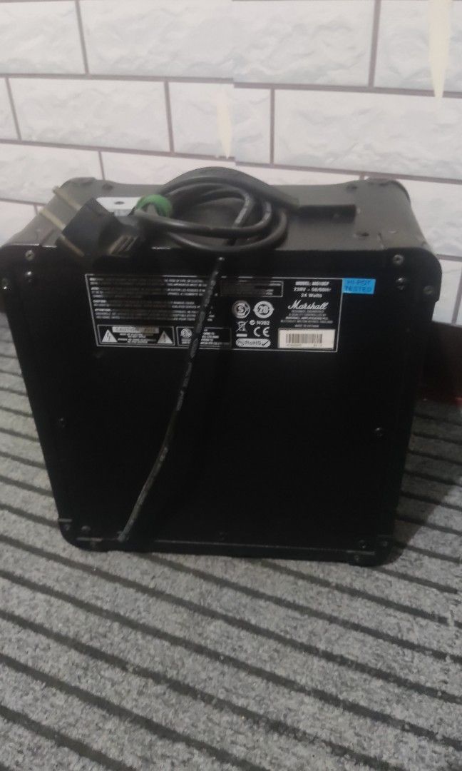FS/FT MARSHALL MG10 (Category: Soundbars, Speakers & Amplifiers) located in Manila. Submitted by gustokohappyka (Listing ID 1457091746, Image 2). Description: Marshall MG10 practice guitar amplifier. Fully working, no hidden issues. Perfect for beginners, home practice, and bedroom playing. Specifications: 10 Watts Solid-State Amplifier 2 Channels (Clean & Overdrive) 1 × 6.5" Custom Speaker Contour control for tone shaping 1/4" Guitar Input 3.5 m
