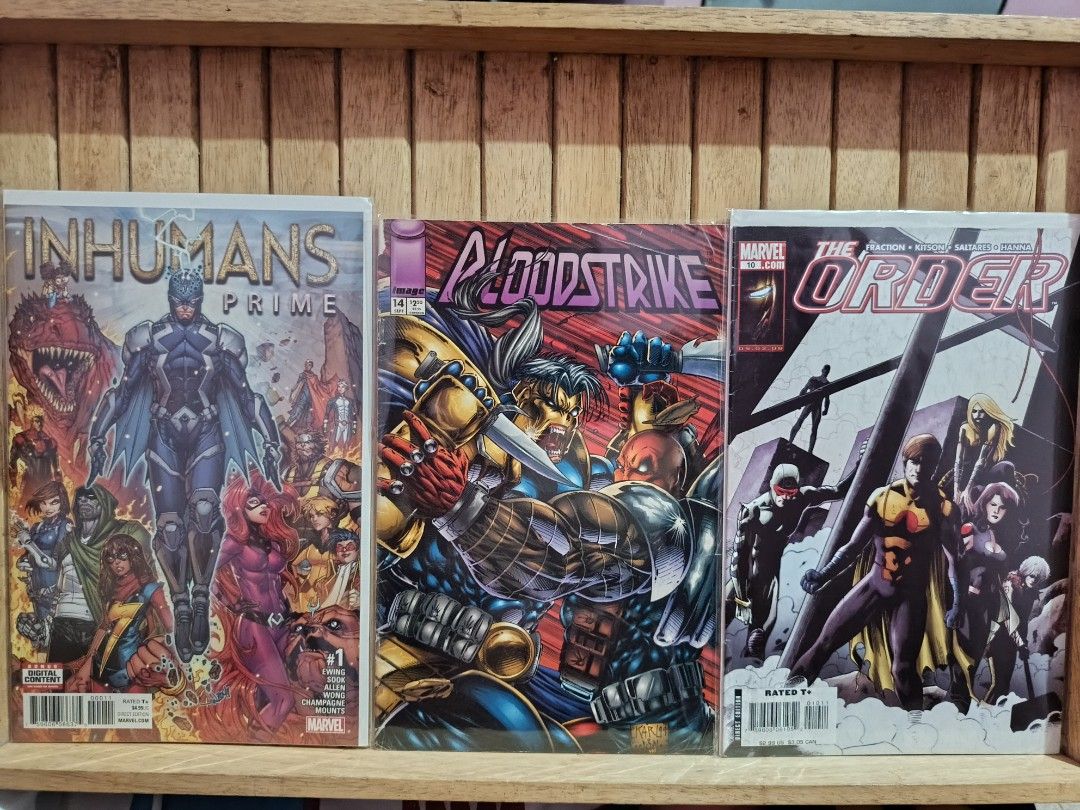 Marvel & DC Comic Books - Various Titles (Category: Comics & Manga) located in Manila. Submitted by bravefox_0c9e03 (Listing ID 1456960991, Image 3). Description: - Marvel & DC Comic Books Collection - Titles include: Fantastic Four, Strikeforce, Deadpool, Doctor Strange, Batman Adventures, Inhumans vs X-Men, Inhumans Prime, Bloodstrike, The Order, Avengers of the Wastelands, and Avengers. - Ideal for comic book collectors. - Great additions to y