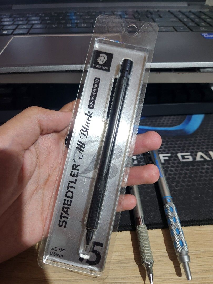 Mechanical Pencils (Category: Stationery & School Supplies) located in Butuan. Submitted by patricknylle (Listing ID 1457090123, Image 2). Description: Staedtler 925 35 05 All Black Edition - Almost new used for less than a month Staedtler 925 25 03 - Used but well taken care of Pentel Graphgear 1000 0.7 - Used for a month Price is negotiable Available for shipping and meet up.