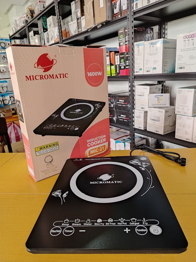 Micromatic Induction Cooker MIC-21 (Category: Cookware & Accessories) located in Pasig City. Submitted by technofuseofficial (Listing ID 1457034194, Image 1). Description: Micromatic Induction Cooker MIC-21 Brand New and Original Items Store Location: 3Rd Floor Unit 303, 604 Shaw Boulevard, Barangay Kapitolyo, Pasig City Same Day Delivery: - Lalamove delivery within Metro Manila - For walk-ins: Always PM first for item availability - We are also 