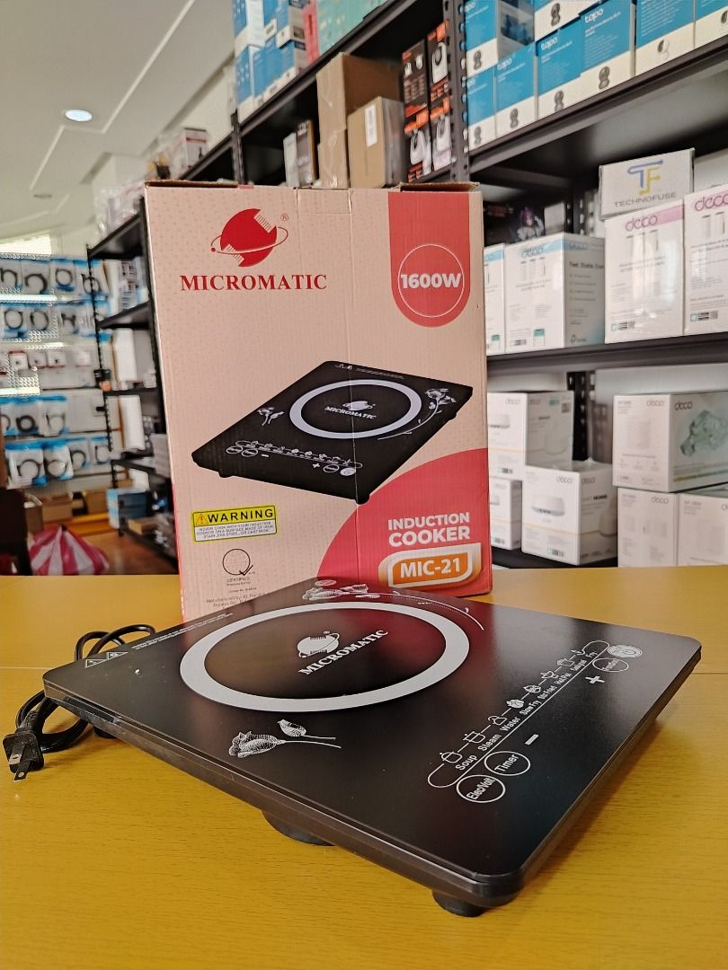 Micromatic Induction Cooker MIC-21 (Category: Cookware & Accessories) located in Pasig City. Submitted by technofuseofficial (Listing ID 1457034194, Image 3). Description: Micromatic Induction Cooker MIC-21 Brand New and Original Items Store Location: 3Rd Floor Unit 303, 604 Shaw Boulevard, Barangay Kapitolyo, Pasig City Same Day Delivery: - Lalamove delivery within Metro Manila - For walk-ins: Always PM first for item availability - We are also 