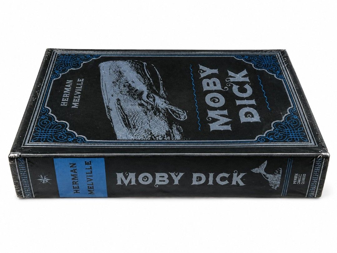 MOBY DICK – HERMAN MELVILLE (Category: Storybooks) located in Manila. Submitted by pixelnprintlab (Listing ID 1457135993, Image 2). Description: 🐳 MOBY DICK – HERMAN MELVILLE 🐳 A timeless literary classic presented in a striking black-and-silver edition! ⚓✨ Featuring an elegant vintage-inspired design, this edition makes a beautiful addition to any bookshelf and a perfect piece for classic literature collectors. 📖 Title: Moby Dick ✍️ Author: H