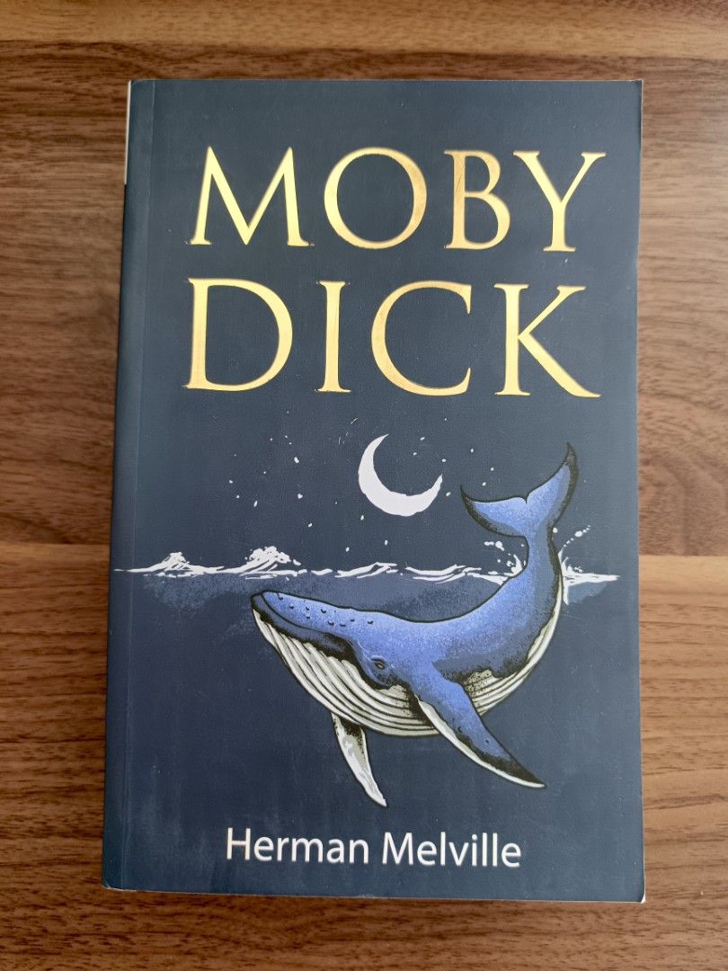 Moby Dick by Herman Melville Classic Novel (Category: Storybooks) located in Cebu City. Submitted by sophia_87 (Listing ID 1457048201, Image 1). Description: - Classic novel: Moby Dick by Herman Melville - Striking cover art: Features a whale and a crescent moon - Must-have for literature enthusiasts - Great addition to any bookshelf.